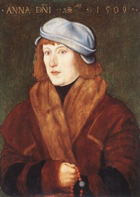 Portrait of a Young Man with a Rosary, by Hans Grien Baldung, 1509