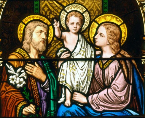 stained glass from Our Lady of Mt. Carmel Church, Wyandotte, Michigan