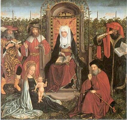St. Anne and Family, by unknown Flemish Master, 1490s