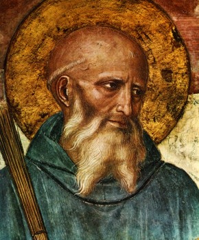 St. Benedict, detail of Fra Angelico's Crucifixion