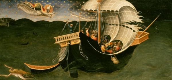 St. Nicholas Rebuking the Tempest - by Bicci Di Lorenzo, 1375-1452