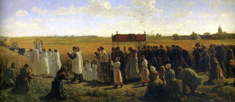 Blessing of the Wheat in Artois, by Jules Breton, 1857